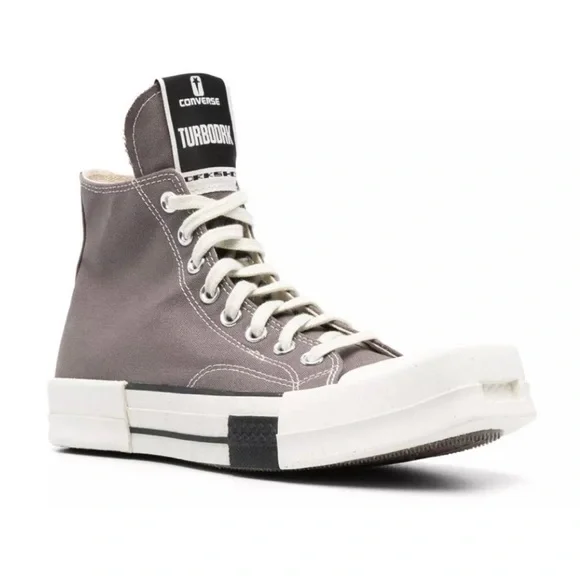 CONVERSE + RICK OWENS DRKSHDW TURBODRK HI SNEAKERS MEN SHOES 7.5 - Picture 2 of 9